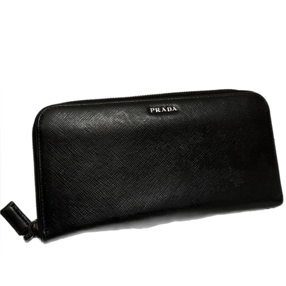 AUTHENTIC REWORKED Prada Saffiano Zippy Wallet- REDYED COND